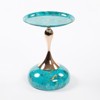 MAYEERTY Mermaid Tail End Table Modern Metal Round Side Table, Minimalist Table for Small Spaces, Living Room - 2 of 4