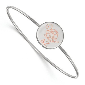 Black Bow Jewelry Sterling Silver Delta Zeta Greek Life Bangle Bracelet 7 Inch - 1 of 3