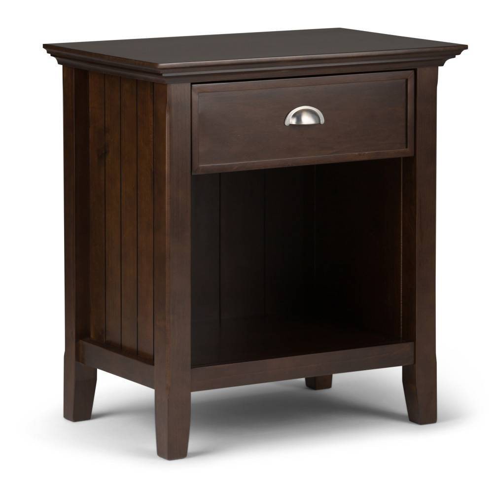 Photos - Storage Сabinet Normandy Bedside Table Brunette Brown - WyndenHall