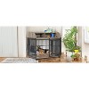 Gulches GO 44" Heavy Duty Dog Crate Furniture with Lockable Wheels & Ample Storage - 4 of 4