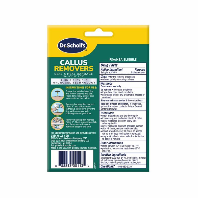 Dr. Scholl&#39;s Callus Removers Seal &#38; Heal Bandage with Hydrogel Technology - 4ct, 3 of 12