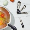 OXO 4pc Stainless Steel Magnetic Measuring Spoons Black: Nesting Design, Dishwasher-Safe, Includes Teaspoon & Tablespoon - 3 of 4