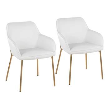 Set of 2 Daniella Dining Chairs Gold - LumiSource