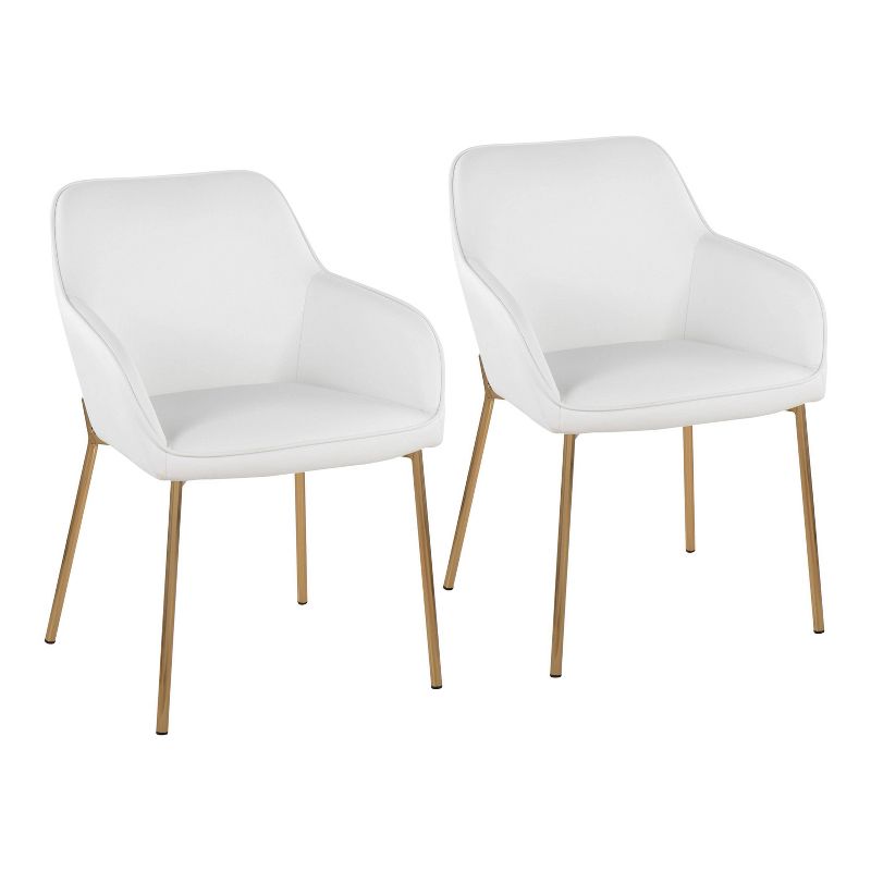 Set of 2 Daniella Dining Chairs Gold - LumiSource, 1 of 10