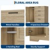 Wood Armoire Wardrobe Closet with 4 Drawers and Door - 43.3" H Bedroom Cabinet with Hanging Rod, Clothing Storage, Dresser with Storage Closet - 3 of 4