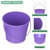 Unique Bargains Galvanized Metal Rustic Multipurpose Bucket with Handle 6 Pcs - 4 of 4