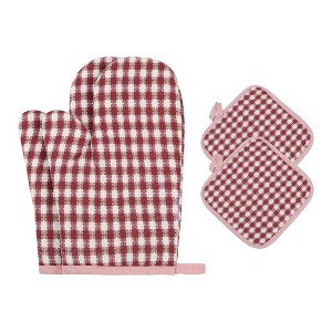 REGALWOVEN Durable Heat Resistant Waterproof Easy to Clean Kitchen Pot Holders and Oven Gloves for Cooking and Baking Oven Mitts - 1 of 4