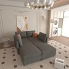 123" Chenille Upholstery U-Shape Modular Sectional Sofa with Ottoman and Storage Seat, 6-piece Free Combination - 2 of 4