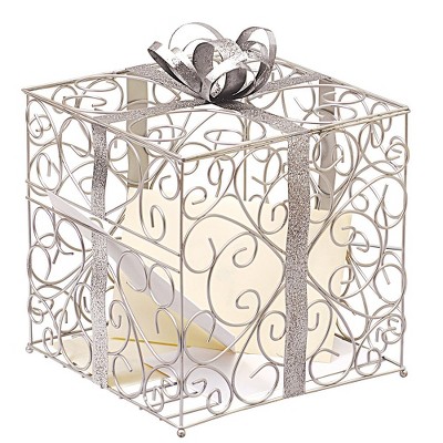 Silver Wedding Reception Gift Card Holder