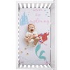 NoJo Disney Ariel Watercolor Wishes Aqua, Pink and White Never Stop Exploring 100% Cotton Photo Op Fitted Crib Sheet - 4 of 4