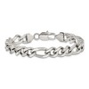 Chisel Stainless Steel Polished 9mm Figaro Chain 8.25" Bracelet - 4 of 4