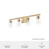 Hunter Fans 6" Hartland Wall Light Alturas Gold Finish - 4 Bulb Dimmable Vanity Fixture for Rustic Modern Spaces - 2 of 4