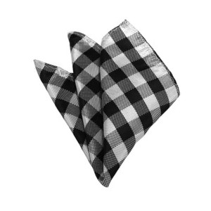 TheDapperTie - Men's Checkered Woven 10 Inch x 10 Inch Pocket Squares Handkerchief - 1 of 3