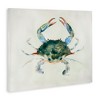Stupell Industries Blue Sea Crab Over Beige Soft Watercolors Canvas Art - 2 of 4