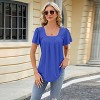 Womens Casual Shirts Loose T Shirts Basic Short Sleeve Crewneck Trendy Tops Cute Clothes Blouse - 4 of 4