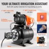 VEVOR 1 HP Shallow Well Pump with Pressure Tank, 1000 GPH/3700 L/H, 164 ft Lift 20/40 PSI Pressure Switch, Orange&Black - 3 of 4