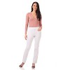 Rekucci Women's Pull-On Straight Leg Pants with Pockets & Tummy Control – Office Workwear Stretch Trousers - 4 of 4