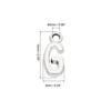 Unique Bargains Metal Bulk Elegant DIY Crafts Jewelry Making Initial Pendant 50 Pcs - 2 of 4
