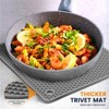 Itopfox Silicone Trivet Mats - Heat Resistant Non-Slip Hot Pads for Kitchen, Drying Mat, Jar Opener, Spoon Holder, Coaster (Dark Grey) - 4 of 4