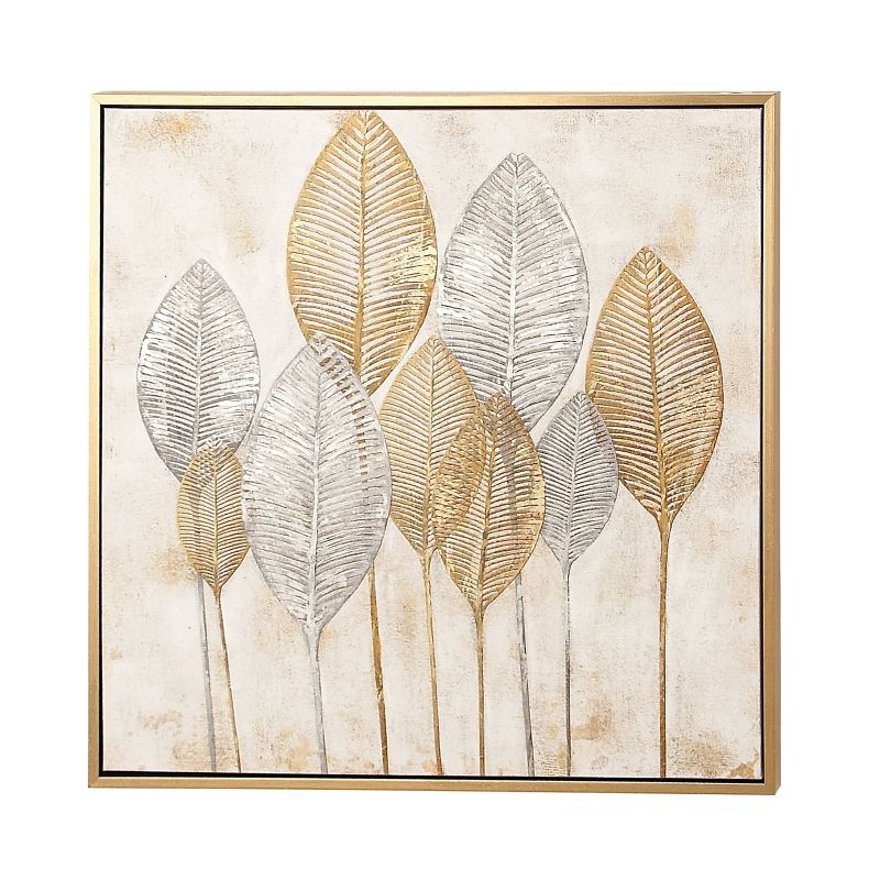 Canvas Leaf Framed Wall Art - CosmoLiving by Cosmopolitan, 3 of 8