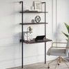 Nathan James Theo Nutmeg Wall Shelf Matte Kids' Desk Black/Brown - 2 of 4