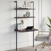 Theo Nutmeg Wall Shelf Matte Kids' Desk Black/Brown - Nathan James - image 2 of 4