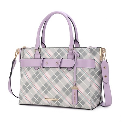 MKF Collection Vivian Plaid Women’s Satchel Bag by Mia K