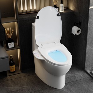 Famapy Smart Electric Bidet Toilet Seat with Auto Lid, Heated Seat, Instant Warm Water, Dryer, Remote Control & Night Light Adjustable Pressure - 1 of 4