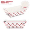 Stock Your Home Extra Small Red & White Checkered Disposable Paper Food Serving Trays (250 Pack) - 2 of 3