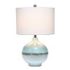 Bayside Horizon Table Lamp with Fabric Shade White/Light Blue - Lalia Home: No Assembly, Chrome Accents, UL Listed - 2 of 4