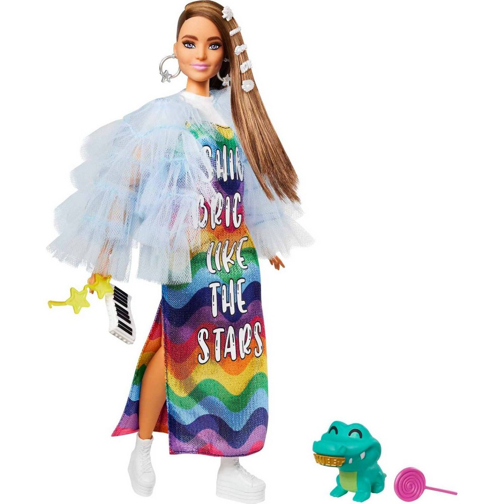 UPC 887961973365 product image for Barbie Extra Doll - Shine Bright Like the Stars Ruffle Coat | upcitemdb.com