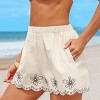 Women's Embroidered Floral Beach Shorts - Cupshe - 2 of 4