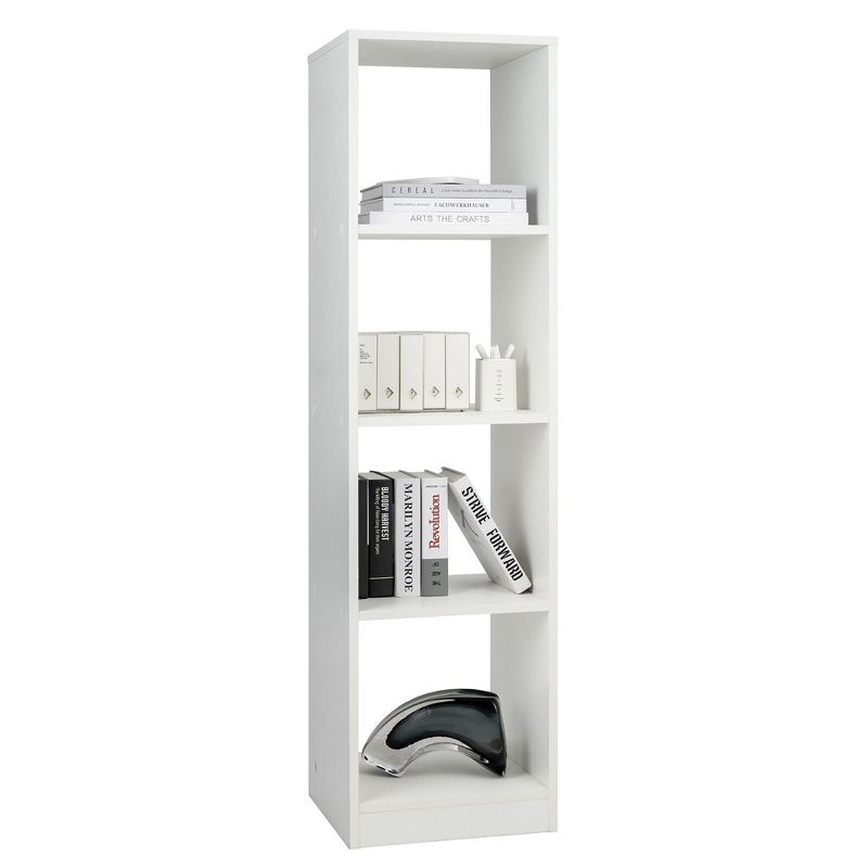Tangkula 5-Tier Bookshelf Corner Bookcase Storage Display Organizer w/ 4 Cubes, 1 of 11