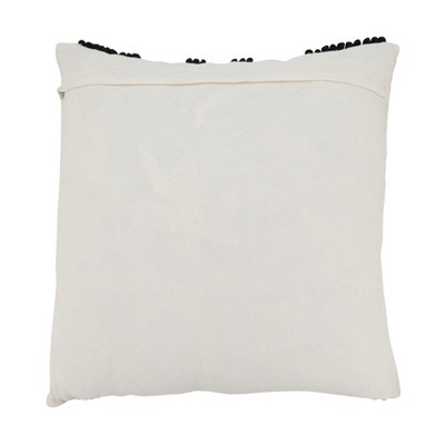 Black and White Textured Stripe Cotton Throw Pillow Cover