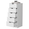 NicBex Narrow 5-Drawer Dresser,Modern Tall Dressers for Bedroom,Chest of Drawers for Living Room,Dining Room,Hallway,Contemporary Style - 3 of 4