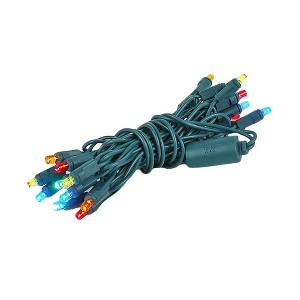 8.5 Foot 20 Light Mini LED Crafting Lights by Novelty Lights, Green Wire with 24 Inch Lead, Non-Connectable Short Fairy Light String - 1 of 4