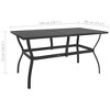 vidaXL Outdoor Dining Table Patio Table Porch Deck Garden Furniture Steel - 4 of 4