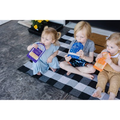 Disney Princesses 20 pack Kids Food Pouches - Simple Modern: Reusable; Refillable Off-White Storage Bags, 5oz Capacity