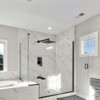 Cobbe Black Matte Wall Mount Shower Kit with 10-Inch Square Rain Shower Faucet Bathtub Faucet 15.74-Inch Rain Shower Arm and Valve - 2 of 4