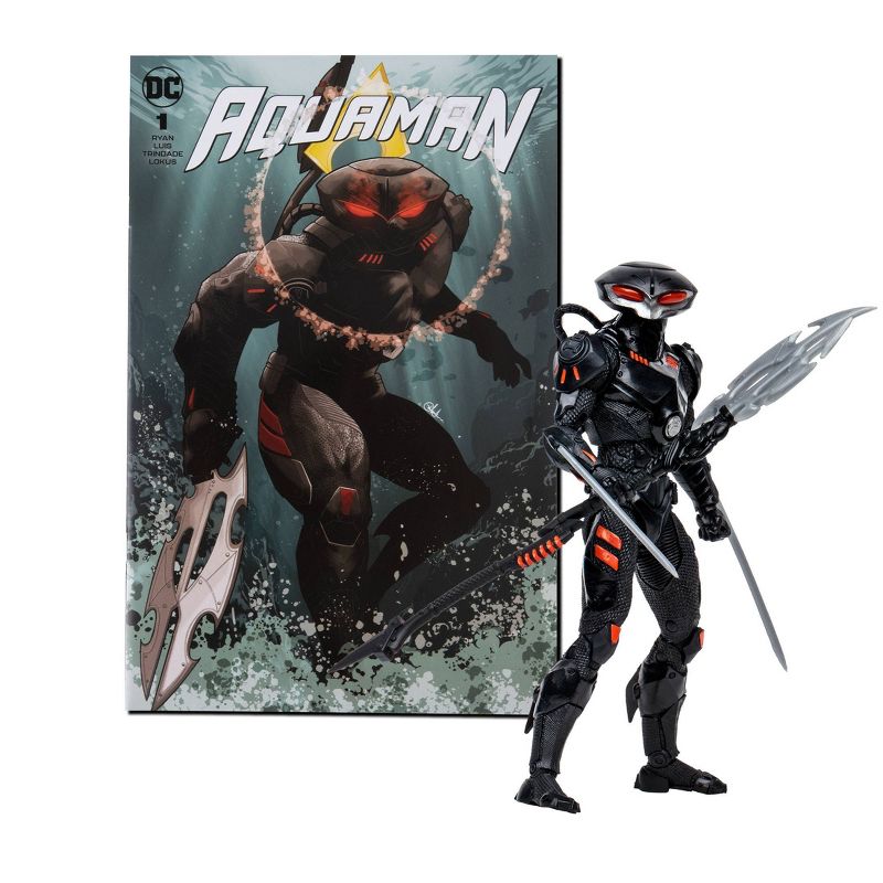 DC Direct Aquaman Black Manta Page Punchers 7&#34; Action Figure with Comic Book, 1 of 13