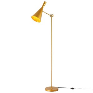 55.1 in. Gold 1-Light Swing Arm Floor Lamp - 1 of 4