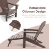 Tangkula 2PCS HDPE Adirondack Chair W/Ergonomic Design&Ottoman Outdoor Lounge Armchair Chair for Yard&Patio Black/Coffee/Grey/Turquoise/White - 3 of 4