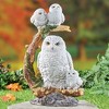 Collections Etc Hand-Painted White Owl Family Lawn Ornament 7.75 X 6 X 12.25 White - 2 of 2