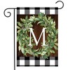 Wreath Monogram M Everyday Garden Flag 18" x 12.5" Briarwood Lane - 2 of 4