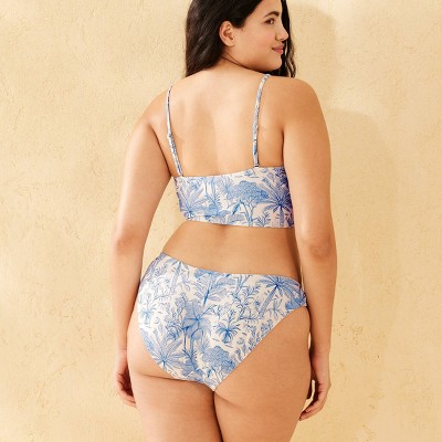 Shade & Shore Women's Toile Print High Leg Medium Coverage Bikini Bottom - Shade & Shore™ Multi S: Floral Botanical Pattern, Low Rise, Pull-On Style — фото 5