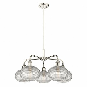 Ithaca - 5 Light Stem Hung Chandelier In Industrial Style-13.75 Inches Tall and 26 Inches Wide - 1 of 1