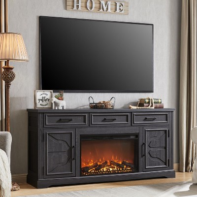 SinCiDo 70" Fireplace TV Stand, Entertainment Center w/ 30" Fireplace, Equipped w/ Remote Control & 3D Flame, Storage Cabinets & Drawers