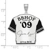 Black Bow Jewelry Sterling Silver Jim Rice Signature Enamel Jersey Pendant - 2 of 3