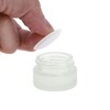 Unique Bargains Elegant Frosted Cream Glass Bottle for Bathroom 1 Pc - 3 of 4