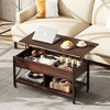 Coffee Table, 41.3" Lift Top Coffee Table with 4 Wheels, Hidden Compartment, Storage Shelf and Lift Tabletop - 2 of 4
